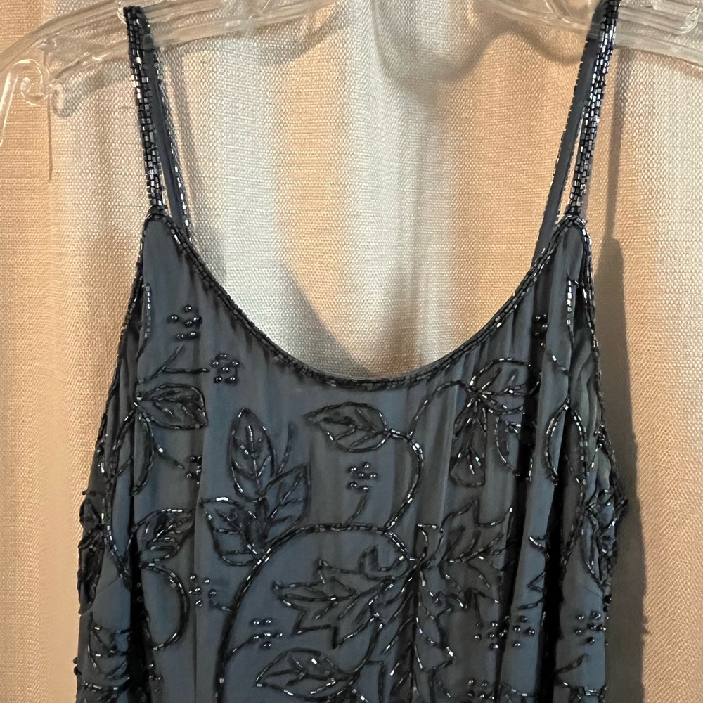 Sean Collection Blue Beaded Dress Gown